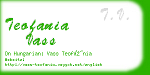 teofania vass business card